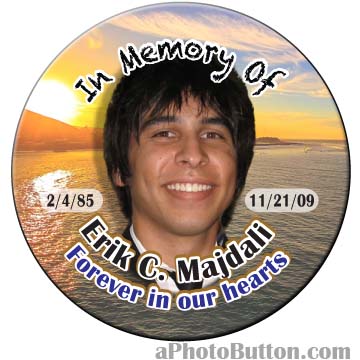 Memorial Photo Button aPhotoButton.com by Carmen SoCal 562-237-3327 commemorate your loved one\\'s memory