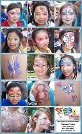CharmandHappy.com Face Painters in Anaheim Buena Park Fullerton Orange, CA 877-725-6967