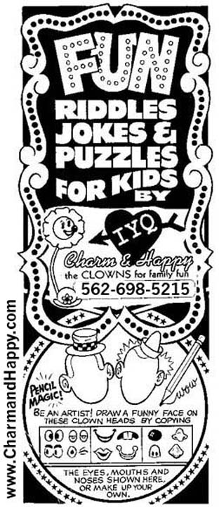 charmandhappy.com clown activity sheet