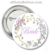 wedding bride button