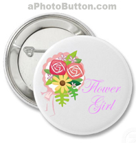 wedding flower girl button