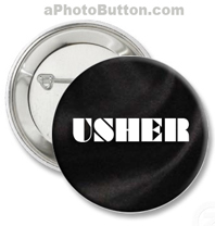 wedding usher button