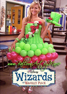 balloon dress by marie dadow surprise az wizards of waverly place disney tv show