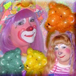 Candy Will as Butterscotch the clown. Balloon twister artist in San Juan Capistrano, California.