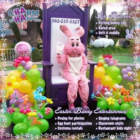 easter bunny rabbit entertainment socal los angeles orange county oc charmandhappy.com 562-237-3327