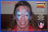 blue butterfly: Face painting Damon's Grill South Bend Indiana