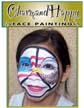 Peace sign with flag and eagle - face painting