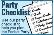 Online Party Checklist link to Party Supply options
