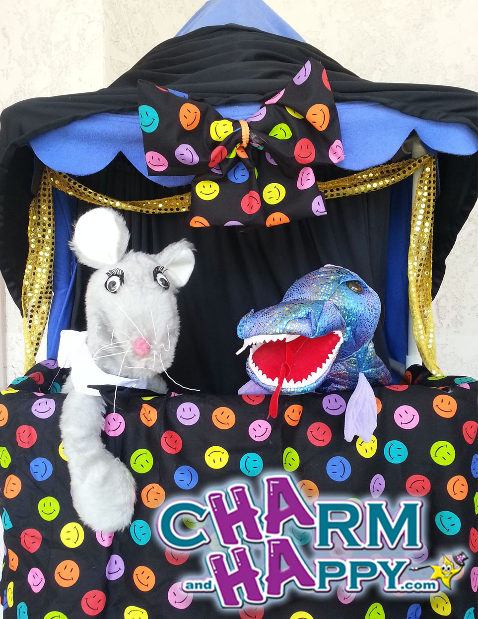 rat and reptile puppet show party by CharmandHappy.com SoCal Los Angeles