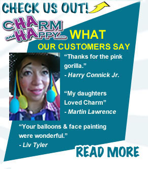 Charmandhappy customer feedback testimonial whittier los angeles socal face painter balloon artist