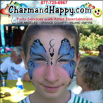 CharmandHappy.com Los Angeles Face Painter Whittier Downey Santa Fe Springs Norwalk Fullertaon Brea Montebello Commerce Long Beach