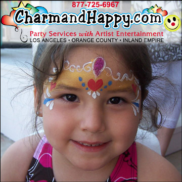 CharmandHappy.com Los Angeles Face Painter Whittier Downey Santa Fe Springs Norwalk Fullertaon Brea Montebello Commerce Long Beach