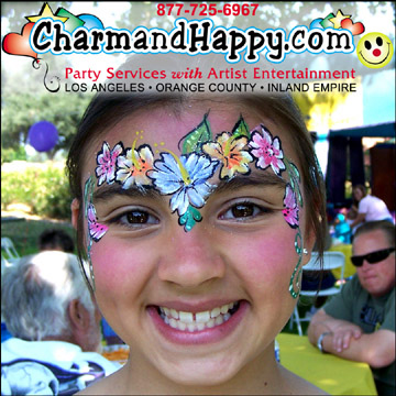 CharmandHappy.com Los Angeles Face Painter Whittier Downey Santa Fe Springs Norwalk Fullertaon Brea Montebello Commerce Long Beach