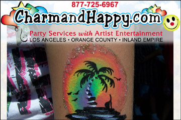 CharmandHappy.com Los Angeles Face Painter Whittier Downey Santa Fe Springs Norwalk Fullertaon Brea Montebello Commerce Long Beach