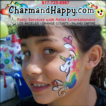 CharmandHappy.com Los Angeles Face Painter Whittier Downey Santa Fe Springs Norwalk Fullertaon Brea Montebello Commerce Long Beach