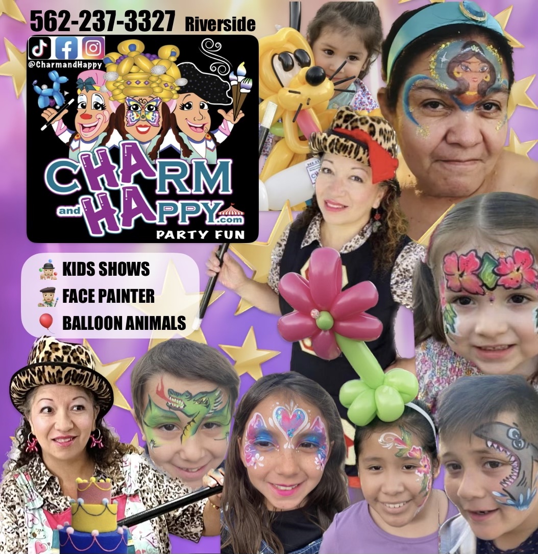 Los Angeles Face Painter Carmen Tellez of CharmandHappy.com Hollywood, Beverly Hills, Brentwood