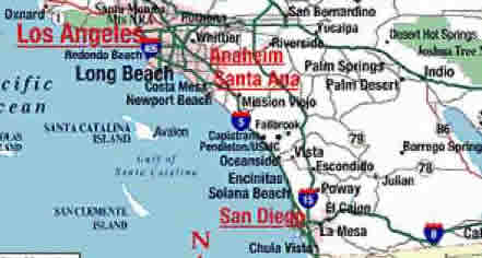CharmandHappy clown map of SoCal service areas Menifee Los Angeles San Jacinto Hemet Beaumont San Bernardino