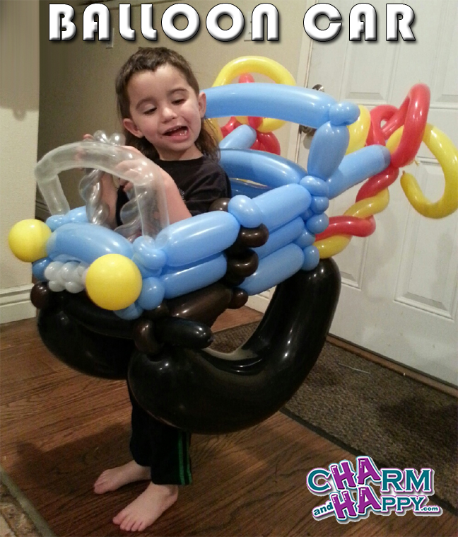 balloon art car charmandhappy.com los angeles socal delivery