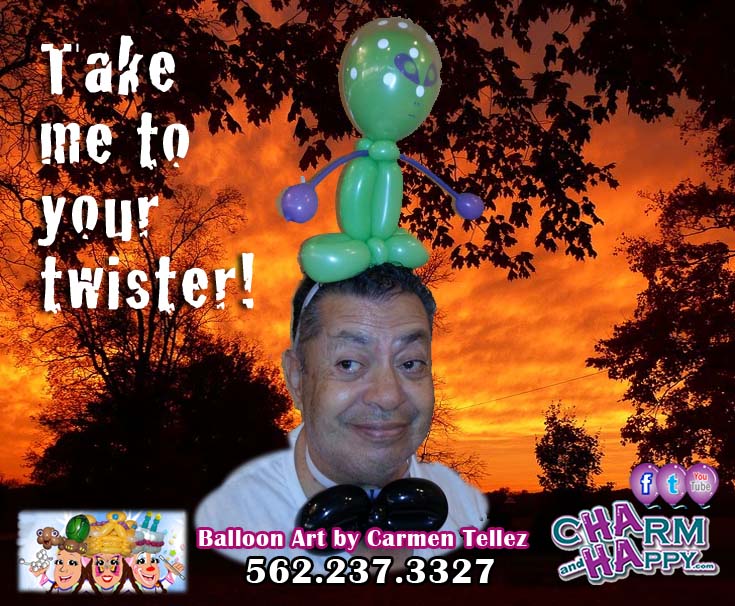 Halloween balloon twister artist CharmandHappy.com Hemet San Jacinto Menifee Banning Corona Riverside