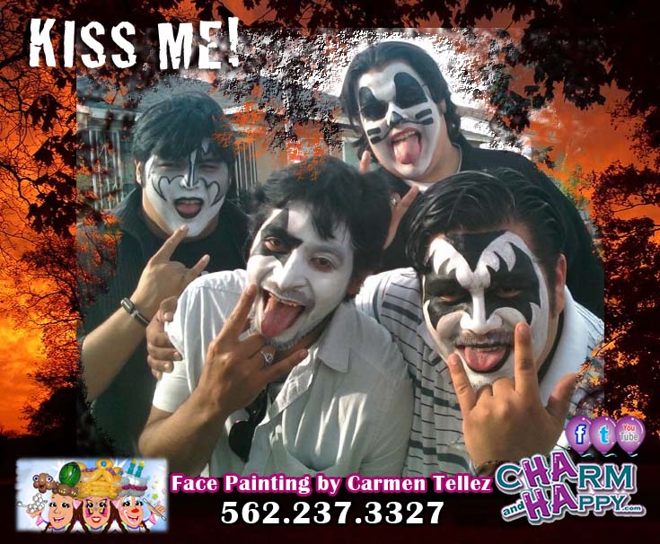 Halloween KISS face painter CharmandHappy.com Hemet San Jacinto Menifee Banning Corona Riverside
