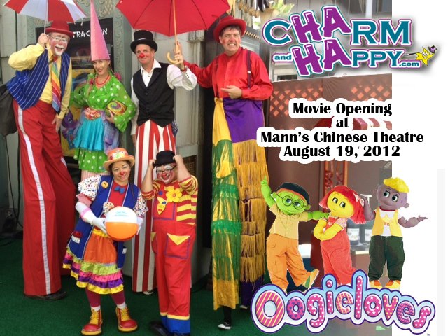 CharmandHappy.com Mann's Chinese Theatre Movie Opening for the Oogles stiltwalkers