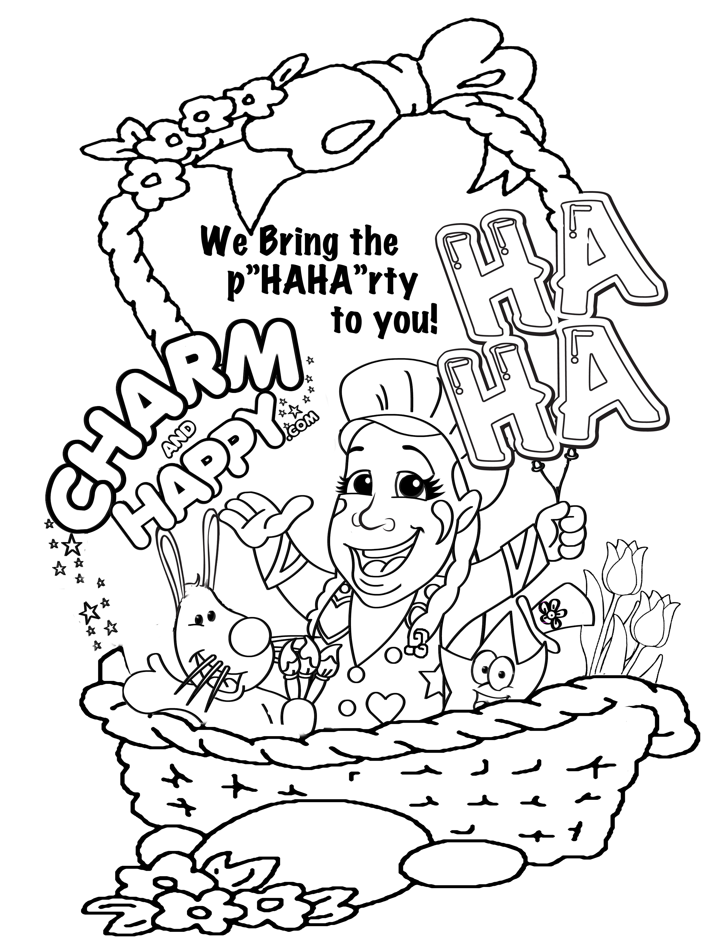 easter basket coloring page Charmandhappy 562-237-3327 socal los angeles