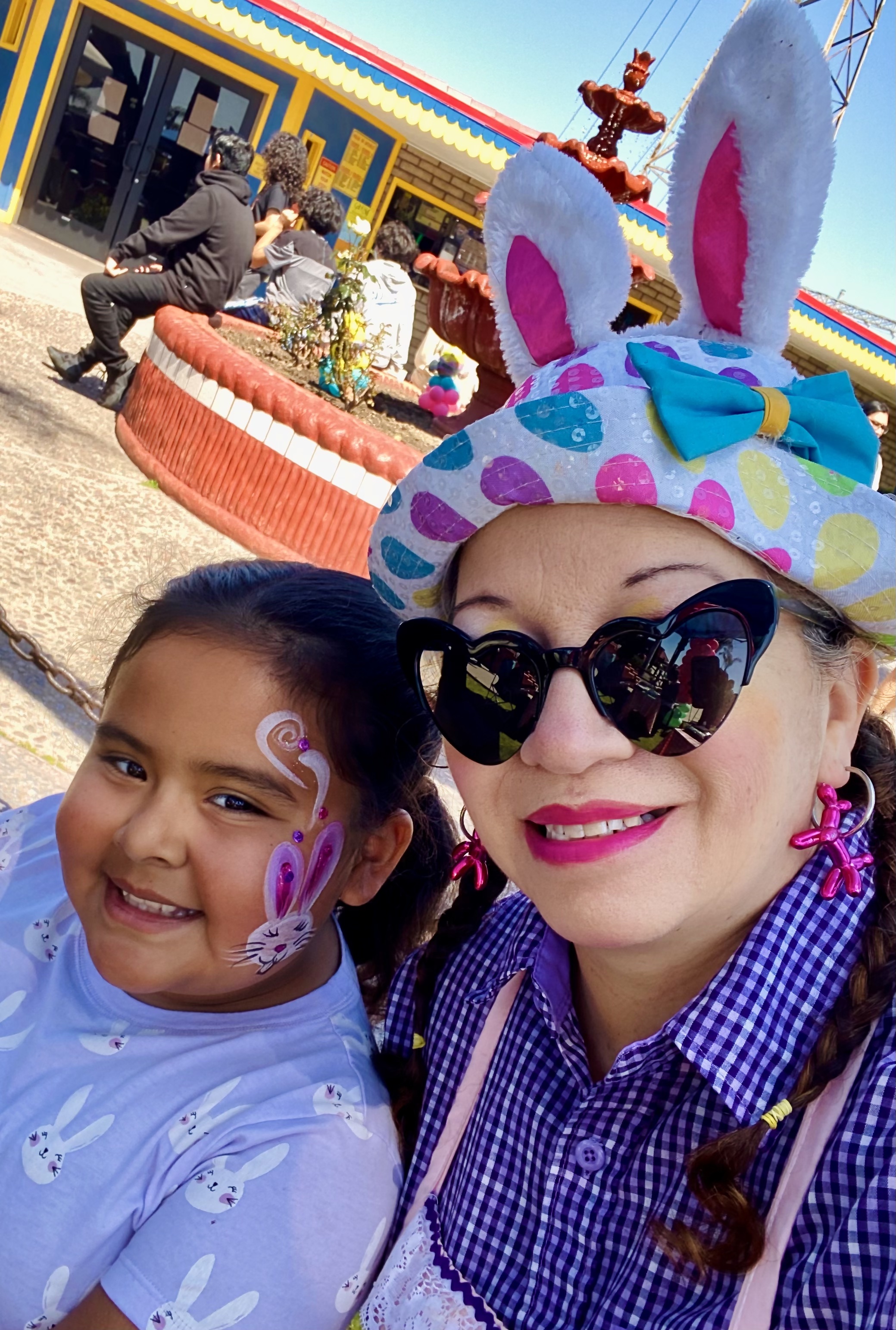 Los Angeles face painter CharmandHappy Easter Bunny theme