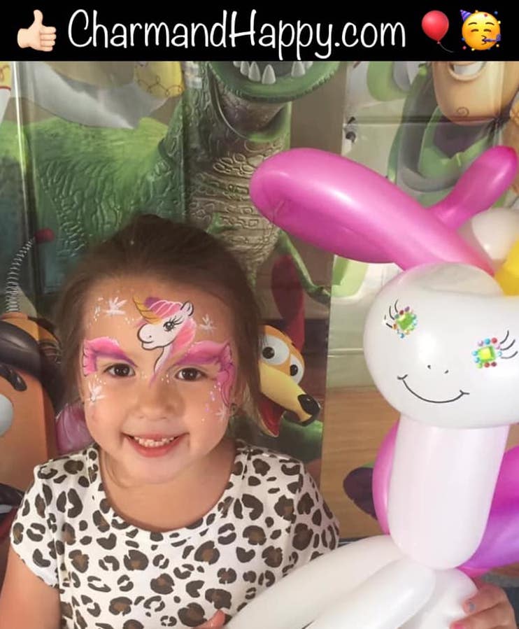 CharmandHappy face painter balloon twist artist hemet San Jacinto riverside banning Los Angles SoCal
