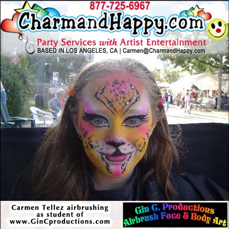 CharmandHappy.com Face Painters in Anaheim Buena Park Fullerton Orange, CA 877-725-6967