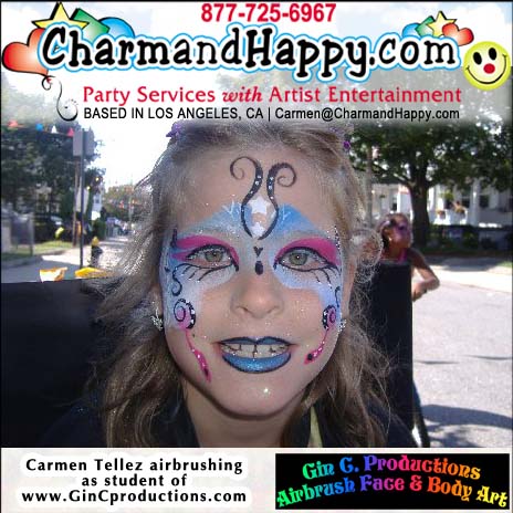 CharmandHappy.com Face Painters in Anaheim Buena Park Fullerton Orange, CA 877-725-6967