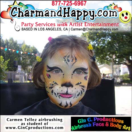 CharmandHappy.com Face Painters in Anaheim Buena Park Fullerton Orange, CA 877-725-6967