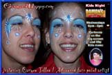 blue princess: Face painting Damon's Grill South Bend Indiana