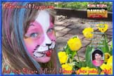 pink dog: Face painting Damon's Grill South Bend Indiana
