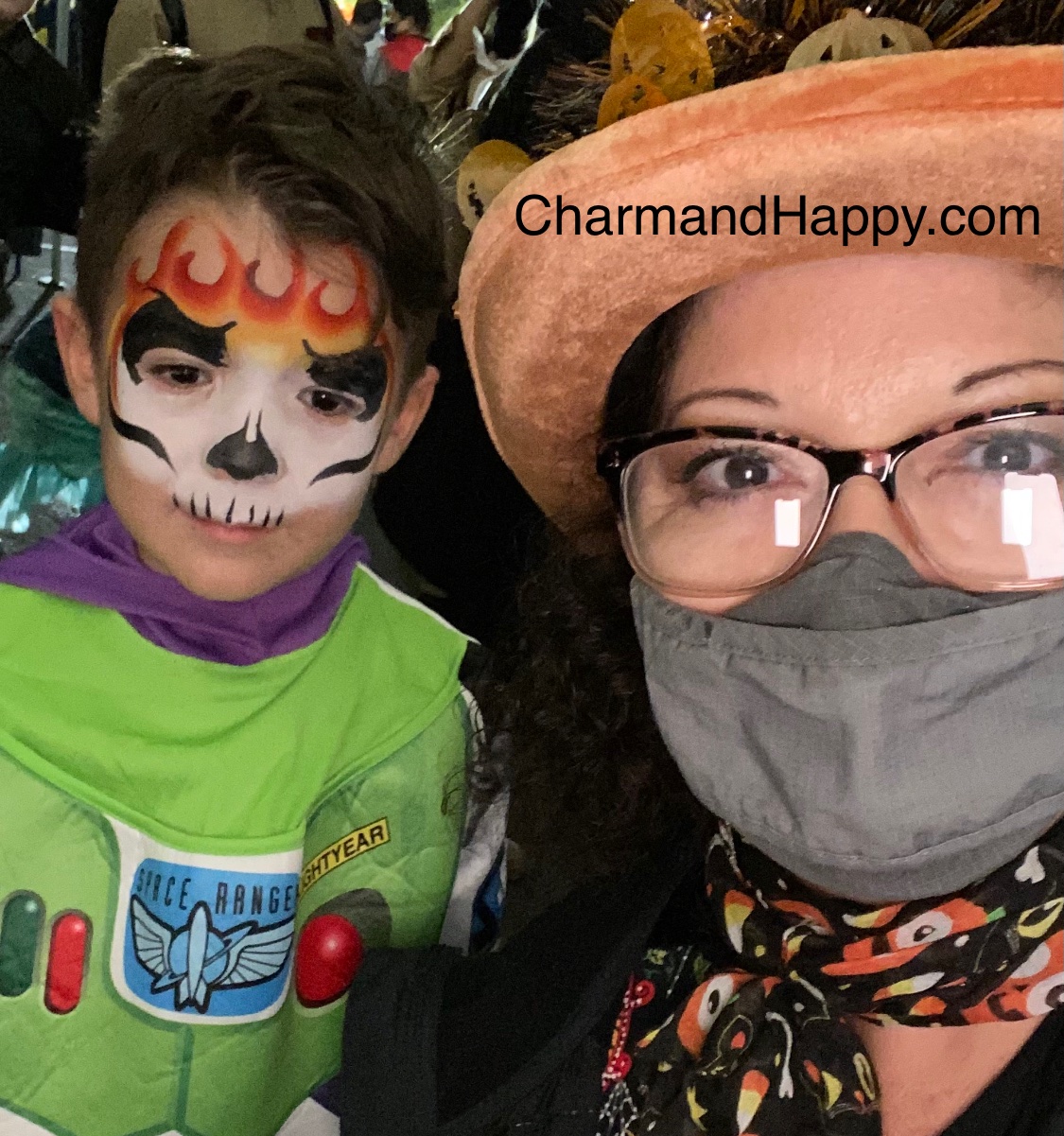 Face Painter Banning Carmen@CharmandHappy Flames skull face