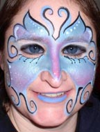face paint full blue mask