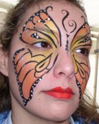 face paint monarc butterfly