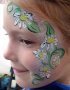 face paint daisies