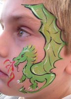 face paint green dragon