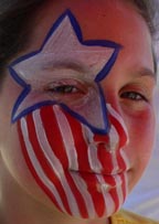 star and stripes face paint