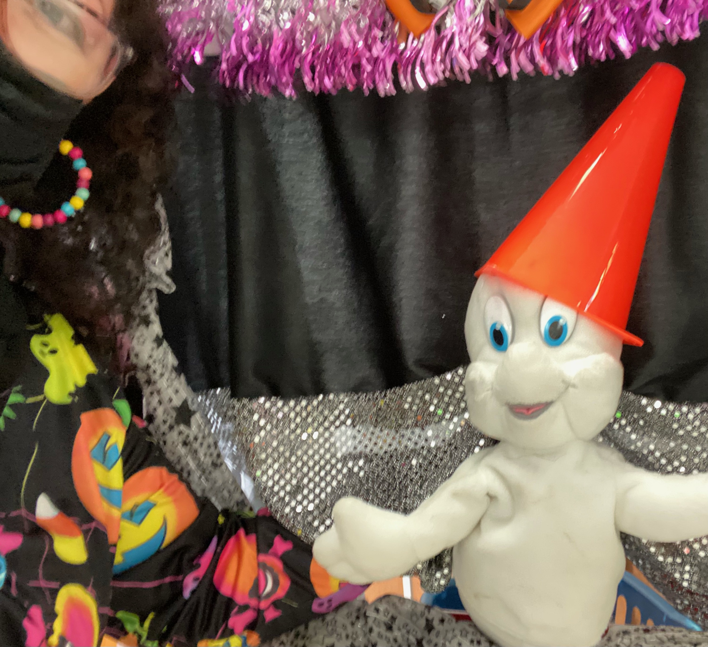Halloween party puppet show with friendly ghost and Carmen of CharmandHappy.com SoCal