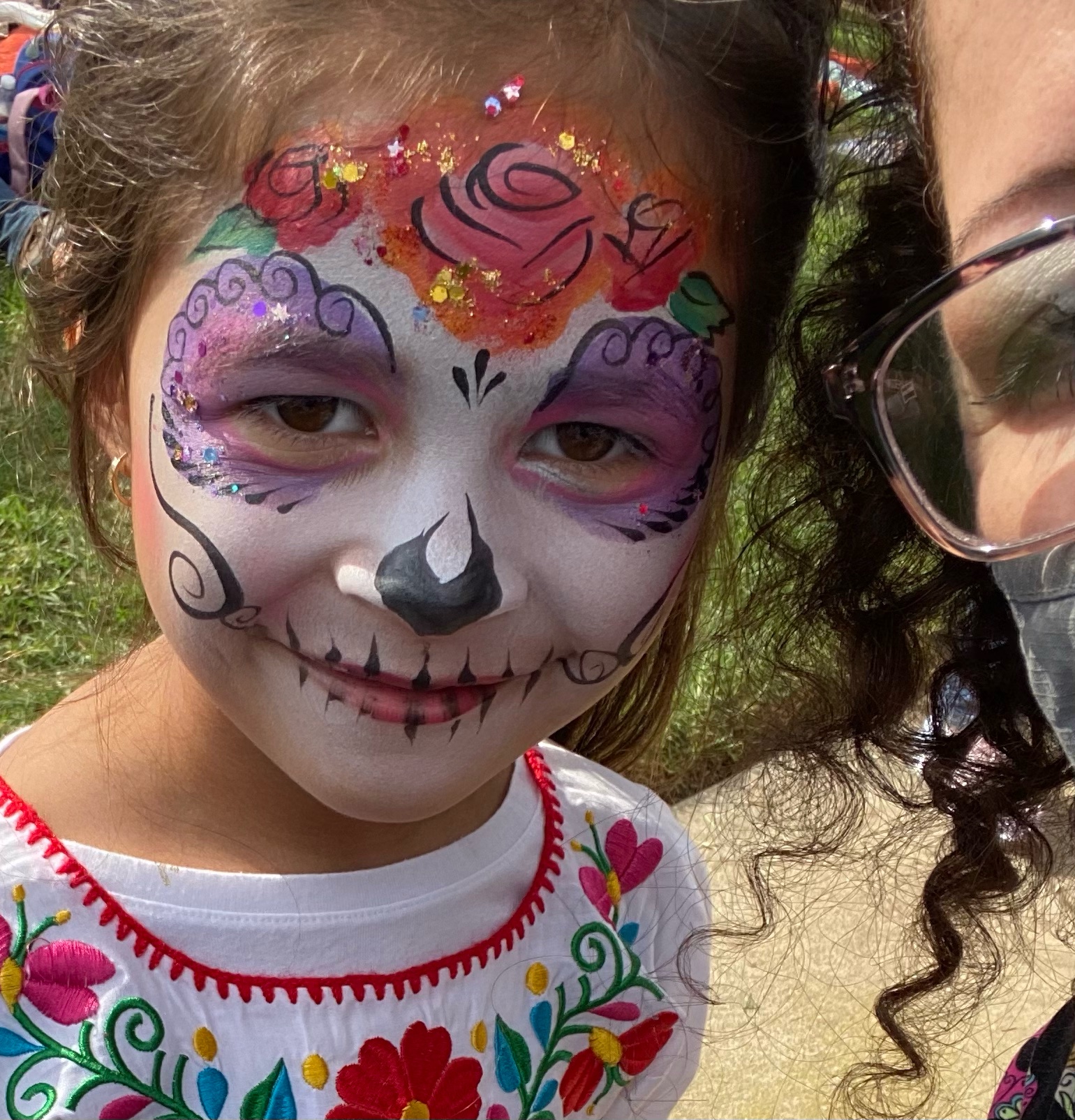 Halloween Sugar Skull Face Painter Carmen Tellez of CharmandHappy.com SoCal