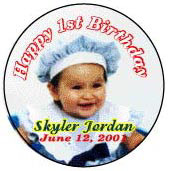 Child's birthday button