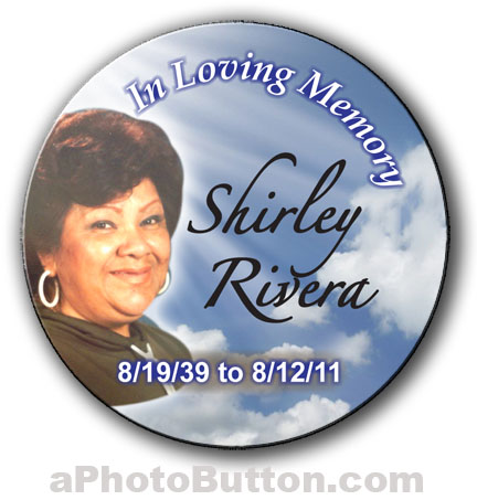 aPhotoButton.com custom photo print button memorial funeral gift hollywood