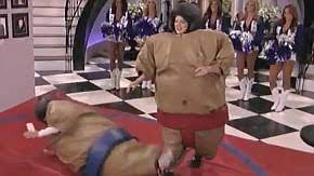 Sumo wrestling rental suits by CharmandHappy.com worn by the Kardashians on the Kris Jenner TV show