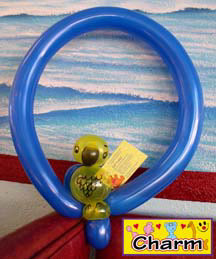 parrot on swing