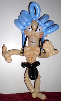 indian chief balloon art