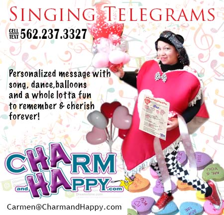 valentines singing telegram los angeles socal dancing heart